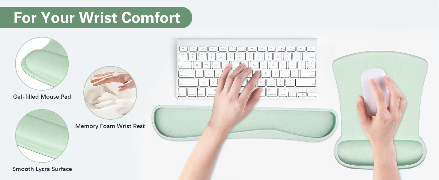 wrist support for keyboard and mouse