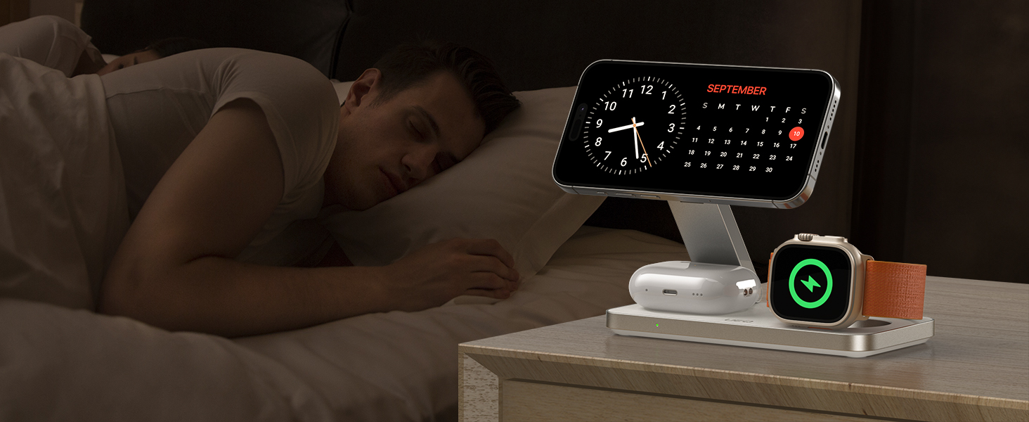 Foldable 3 in 1 Magnetic wireless charger