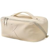 EACHY Personalized Makeup Bag, Travel Cosmetic Bags for Women with Zipper &amp; Handle, Christmas or ...