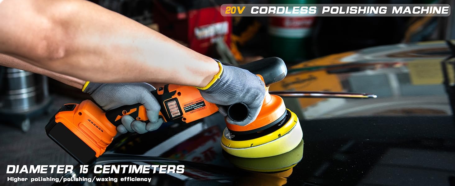 orbital car polisher random cordless waxing waxer polishing cleaning buffing tool palm 20v electric