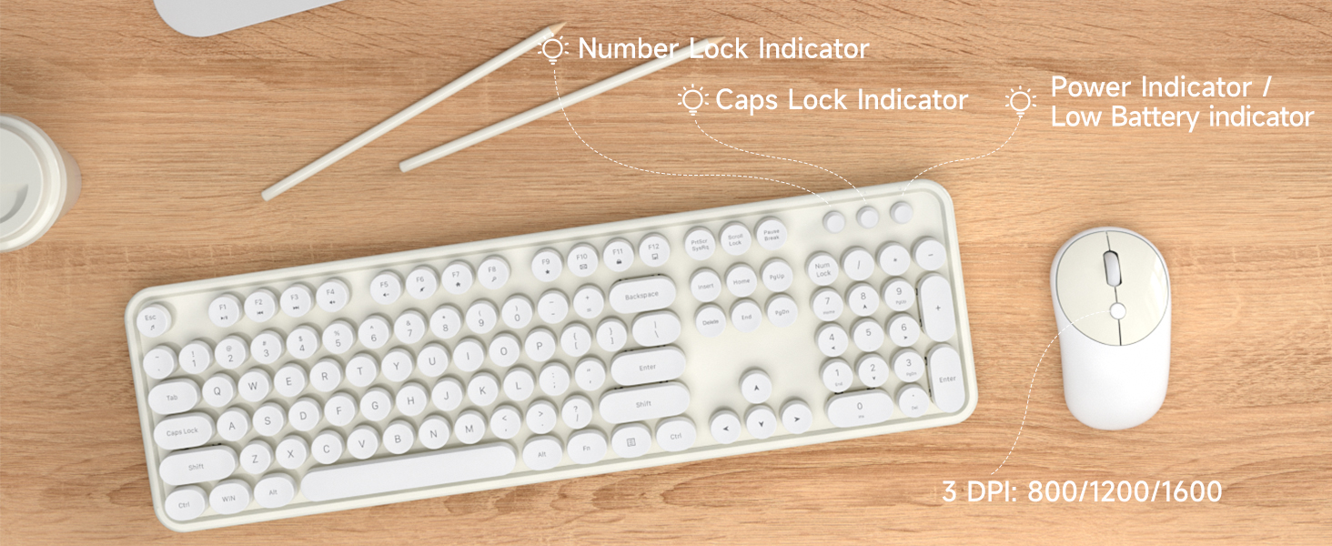 Wireless Keyboard and Mouse Combo 