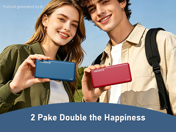 2 Pake Double the Happiness Portable Charger