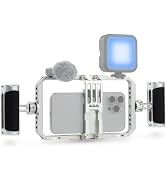 Leftfoto Universal Aluminum Phone Stabilizer Cage Smartphone Video Rig with Dual Handles for iPho...