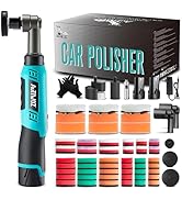 AUTIWOZ Cordless Mini Car Polisher, RO/DA Mini Buffer Polisher for Car Detailing, Waxing, Polishi...