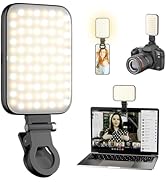 Selfie Light Rechargeable Phone Light Clip-On – 3000mAh Portable LED Selfie Light with 3 Color Mo...