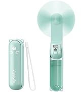 VigorLife Mini Handheld Fan,USB Rechargeable 3 IN 1 Personal Cooler Fans with Power Bank,LED Flas...