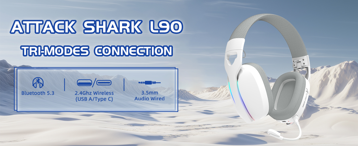 ATTACK SHARK L90 Ultralight Wireless Gaming Headset