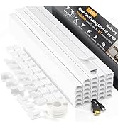 Wuitaouy Cord Hider, 425in Cord Covers for 1-2 Wires on Wall, Paintable Cable Hider Wire Covers f...