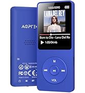 AGPTEK A02 MP3 Player with Bluetooth 5.3, 1.8 inch Screen Portable Music Player with Speaker, FM ...
