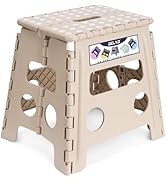 Delxo Office Step Stool, 13 inch Non-Slip Foldable Stools for Adults Up to 300 LBS, Step Stool wi...