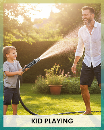 garden hose kid playing
