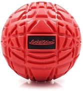 Medium Trigger Point Red Massage Ball - 3.1 Inch Hard Rubber Therapy Ball for Myofascial Massage ...