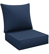 Snubbull Outdoor Deep Seat Cushion Set 24 X 24 X6.5 Inch Splash-Proof &amp; Fadeness Patio Furniture ...