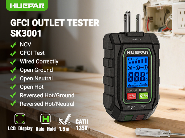 Outlet Tester with LCD Display