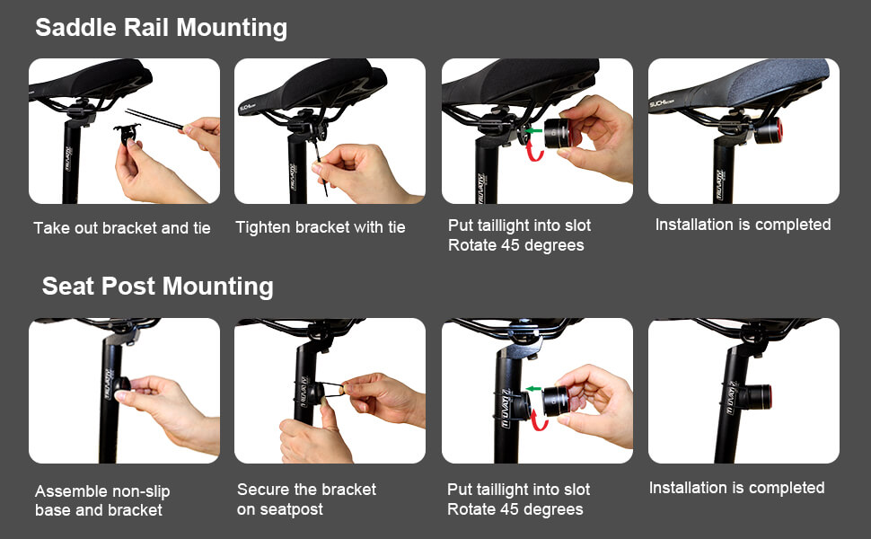 mounted seatpost attachment mount seats clip saddle rail strap attachable release bracket detachable