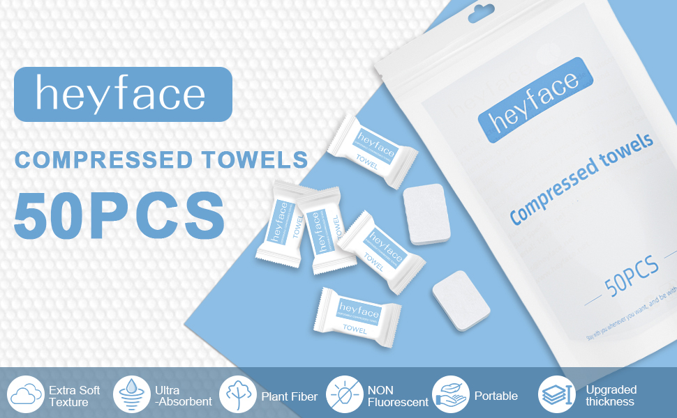 heyface compressed towels tablets