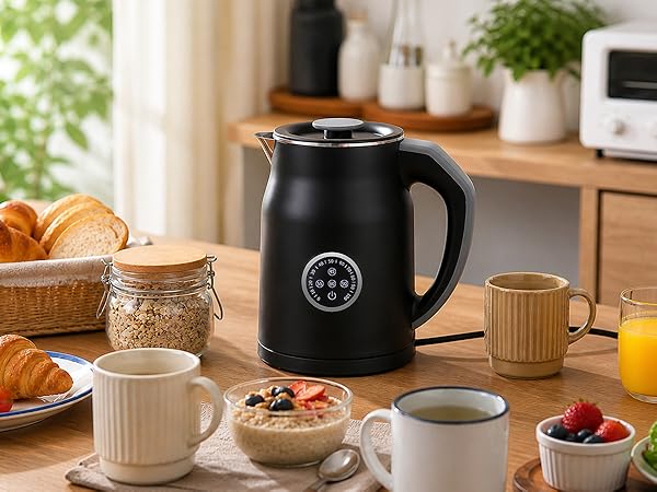 Electric Kettle 1.2L with 45-90? Temp Control, 1000W Fast Heating 6-Min Deep Boil,