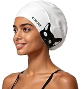 COPOZZ Extra Large Swim Cap 11.61x11.22 in, Swim Cap for Long Hair, Braids, Dreadlocks, Comfortab...