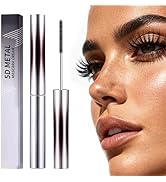 Iron Wand Mascara, 5D Curling Eyelash Iron Mascara with Washable Metal Wands, Waterproof Mascaras...