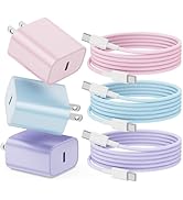 for iPhone 16 Pro Max Charger Fast Charging 10 Ft, 3Pack Long USB C to USB-C Cable Colorful Woven...