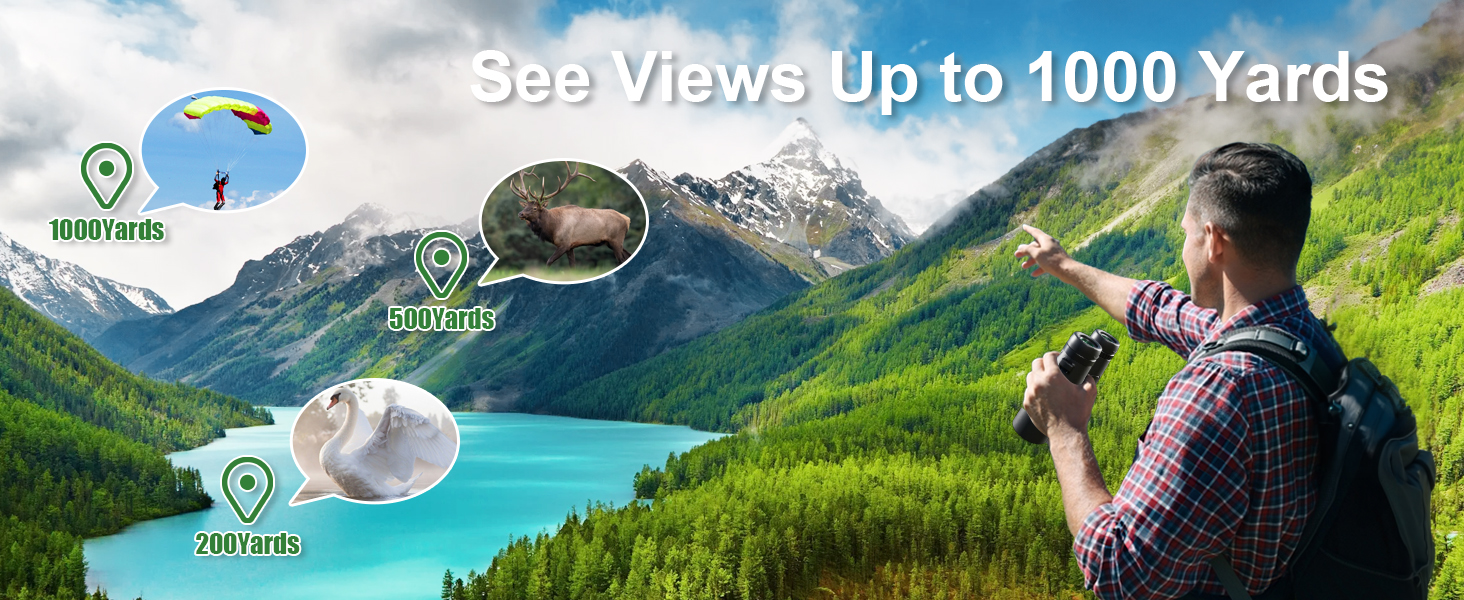 See Views up to 1000 Yards