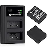 FirstPower NP-W126 NP-W126S Battery and USB Dual Charger for Fujifilm X100V, X100VI, X100F, X-A5,...