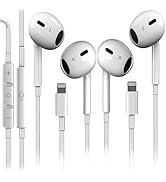 2 Pack for iPhone Headphones Wired Earbuds Earphones Built-in Microphone &amp; Volume Control Nosie R...