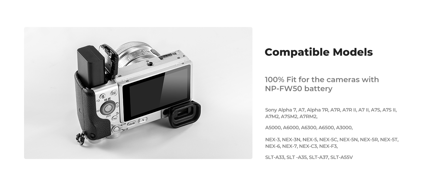 fit for cameras with npfw50 battery