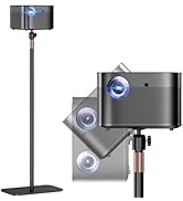 Universal Projector Stand – Height Adjustable Floor Stand with 360° Rotating Ball Head &amp; 1/4" Scr...