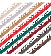BENECREAT 21.9 Yards 8 Colors Braid Trim with Button Loops, 1/2 Inch Elastic Polyester Webbing Se...