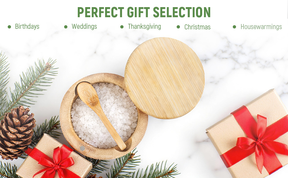 Ninsula Bamboo Salt Cellar