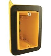 RACO 82011FBAR 1-Gang Nonmetallic Vapor Barrier Cable Box, 2-3/4 in. Deep, 1/2 in. Setback, Yellow