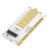 M.2 NVMe/AHCI SSD to PCIe X16/X8/X4 Adapter with Aluminum Heat Sink, for M-Key 2280/2260/2242/223...