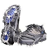 TRIWONDER Ice Grips 10 Teeth Anti-slip Shoe/Boot Ice Traction Slip-on Snow Ice Spikes Crampons Cl...