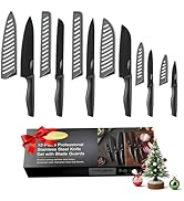 Kitchen Knife Set, KYA38 12-Piece Kitchen Knives Set with Covers, Marco Almond 6 Knives with 6 B...