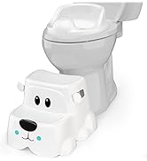 Squatty Potty Kids Toilet Step Stool Set, Potty Pet Bear Cub Base with Training Seat