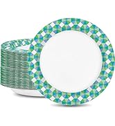 Charmount Paper Plates Bulk, 10 Inch Large Paper Plates, 100pcs Disposable Paper Plates, Blue Pap...