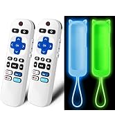 (Pack of 2) Replacement Remote Control for Roku TV with Soft Protective Silicone Cover(Glow in th...