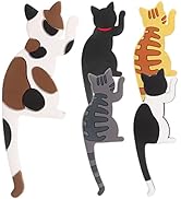 OUNONA 5pcs Cute Cat Wall Hooks Magnetic Refrigerator Hooks Set Fridge Magnet Hanging Hook Sticke...
