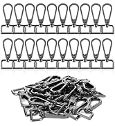 20 Pcs Metal Swivel Lobster Clasp Hooks,D Rings Purse Hardware for Bag Making,Purse Strap Hardwar...