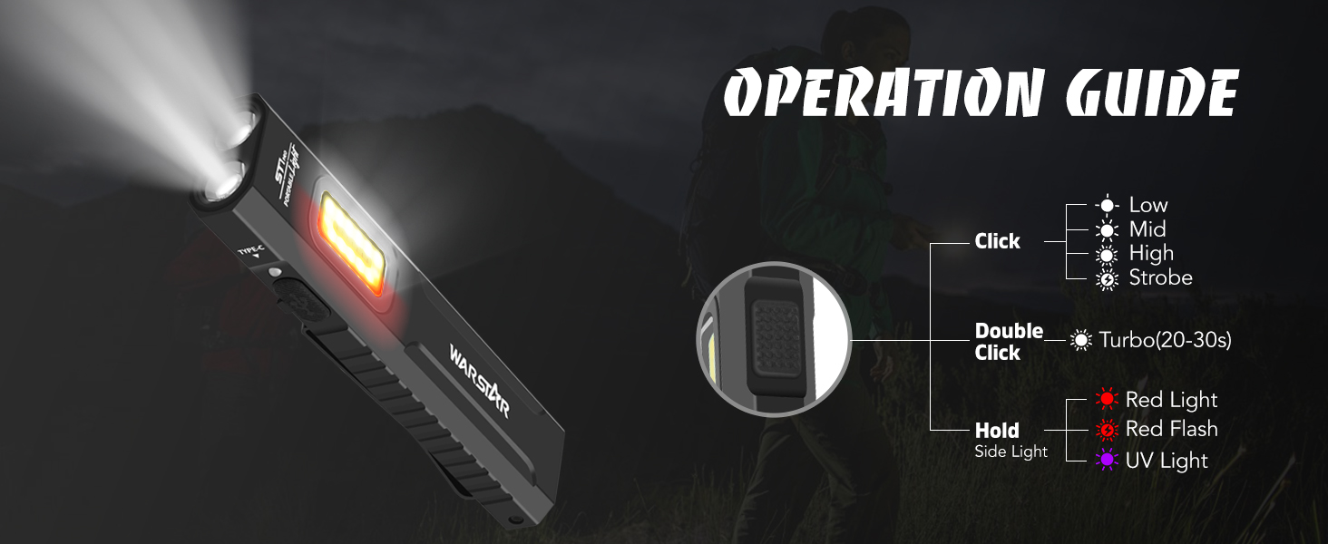 rechargeable edc flashlight