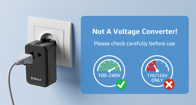 “Air” Universal Travel Adapter. Power your journey, connect the world.