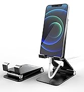 Cell Phone Stand Holder Adjustable Increase Fully Foldable Thick Aluminum Desktop Cellphone Cradl...