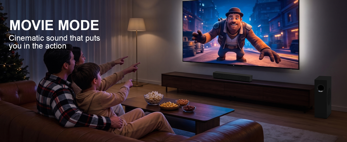 sound bar for smart tv with subwoofer