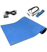 RubberStat Dual Layer ESD Compliant Workstation Rubber Table Mat Kit, Soldering, Cell Phone Repai...
