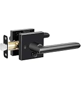HOSOM Black Door Handle Interior, Privacy Door Levers for Bedroom and Bathroom, Door Knobs Keyles...