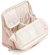 EACHY Standing Makeup Bag - Large Waterproof Cosmetic Bag &amp; Toiletry Bag Organizer with Phone Hol...