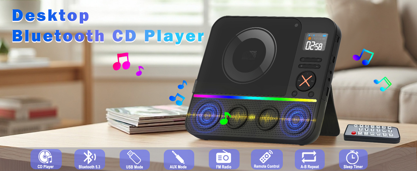 Portable CD Player with Bluetooth
