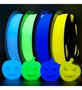 YOUSU Glow in The Dark TPU 3D Printer Filament Bundle, 1.75mm 95A TPU, Blue,Green,Yellow,Purple 2...