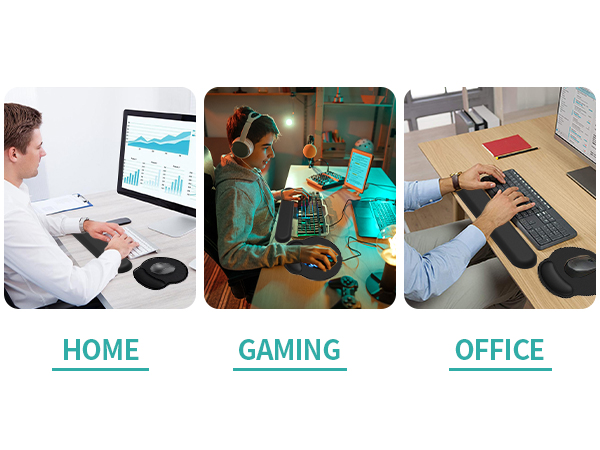 Keyboard wrist rest and mouse pad